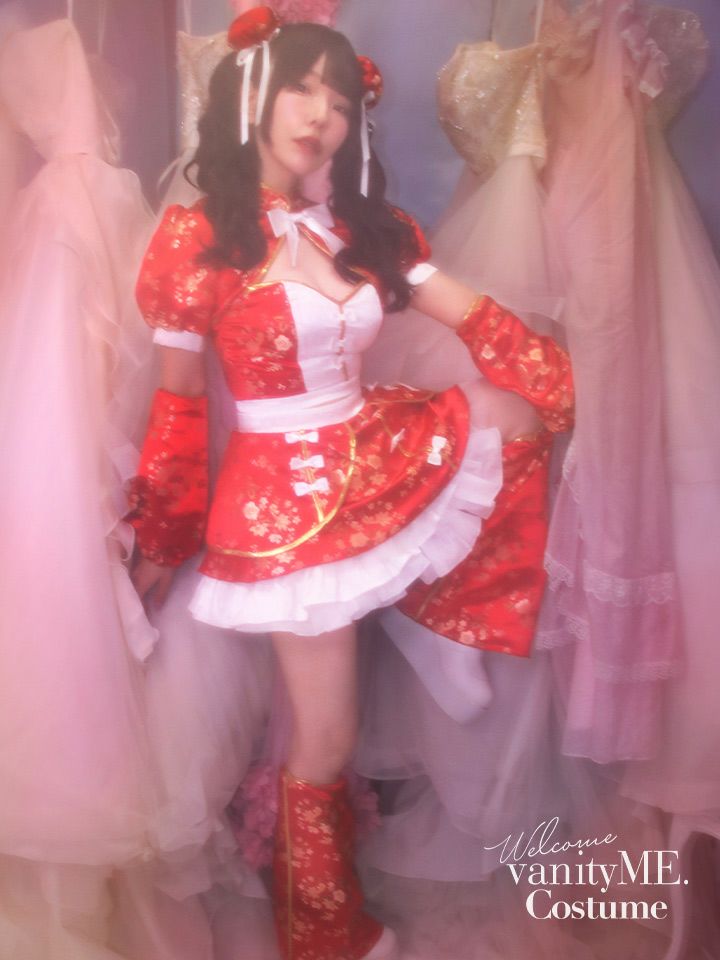 【6点セット】sweet dream china dress!! レッド vcsch-23987-3