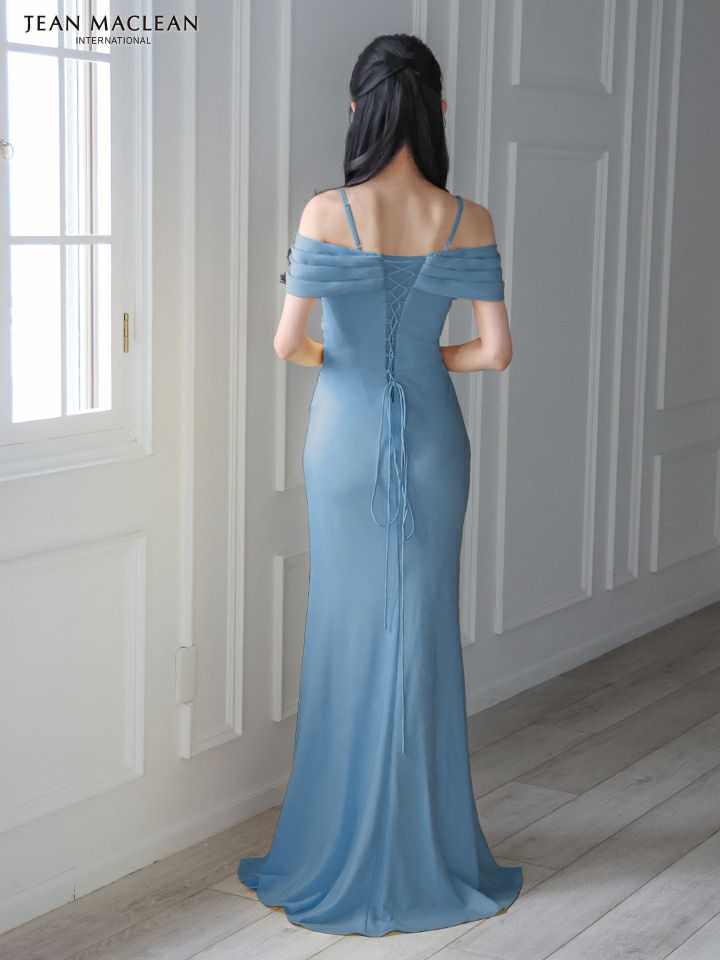JEAN MACLEAN ジャンマクレーン シンプル/ワンカラー/オフショル/ストレッチ/タイト ロングドレス ja51860-c