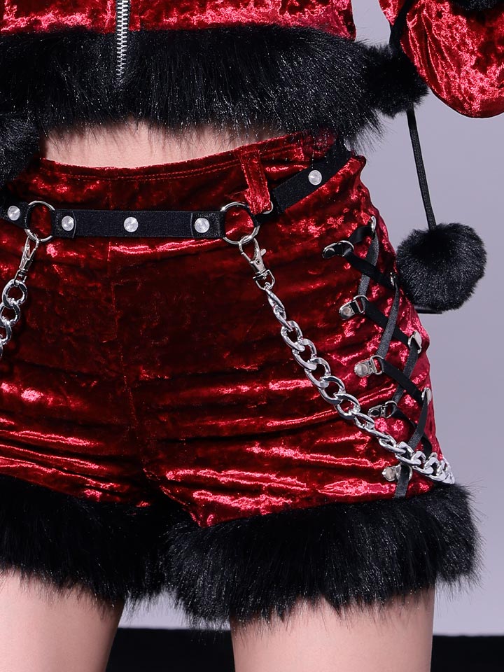 【5点セット】Malymoon マリームーン スタッズオンフーディーデビル [レッド] mlcs2510282-1