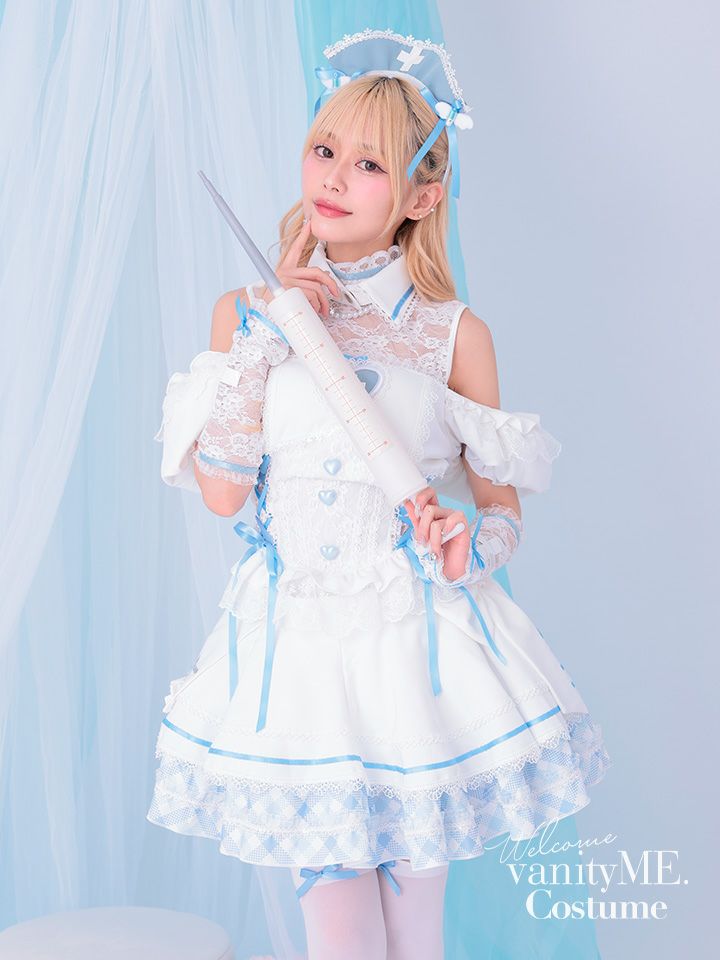 【9点セット】Malymoon マリームーン ジェラートチェックナース [ブルー] ml10255-1