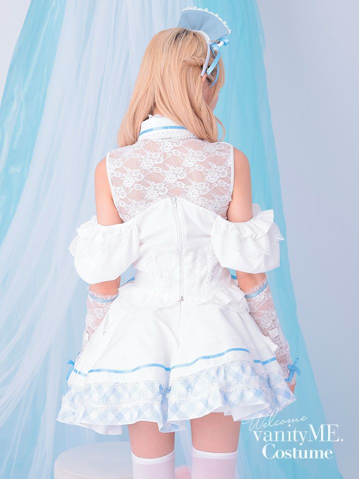 【9点セット】Malymoon マリームーン ジェラートチェックナース [ブルー] ml10255-1