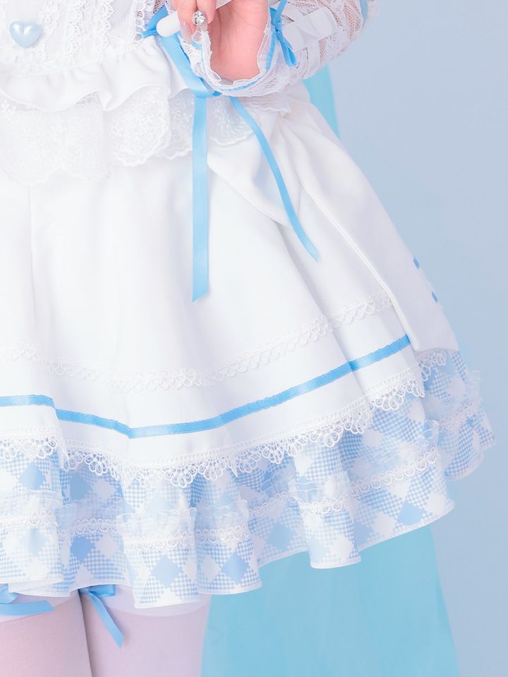 【9点セット】Malymoon マリームーン ジェラートチェックナース [ブルー] ml10255-1