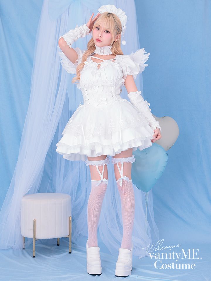 【7点セット】Malymoon マリームーン ゴシックドールエンジェル [ホワイト] ml10249-1