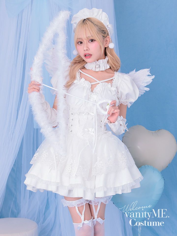 【7点セット】Malymoon マリームーン ゴシックドールエンジェル [ホワイト] ml10249-1