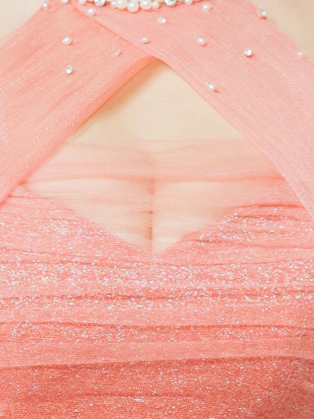 AngelR エンジェルアール ホルターネックバストカットビジューパールメッシュラメタイトマイクロミニドレス ar25229