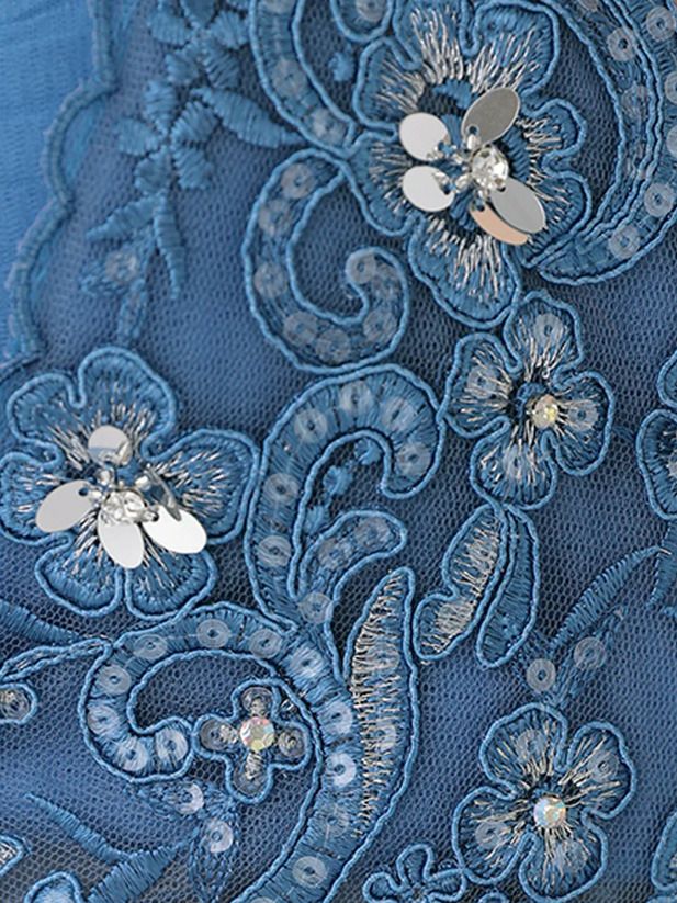 AngelR エンジェルアール ホルターネックフラワーレースビジューパールチェーンメッシュバストカットタイトマイクロミニドレス ar25336