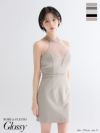 Glossy ローブドフルールグロッシー シアーバストホルターワッフルミニキャバドレス gl3942-c