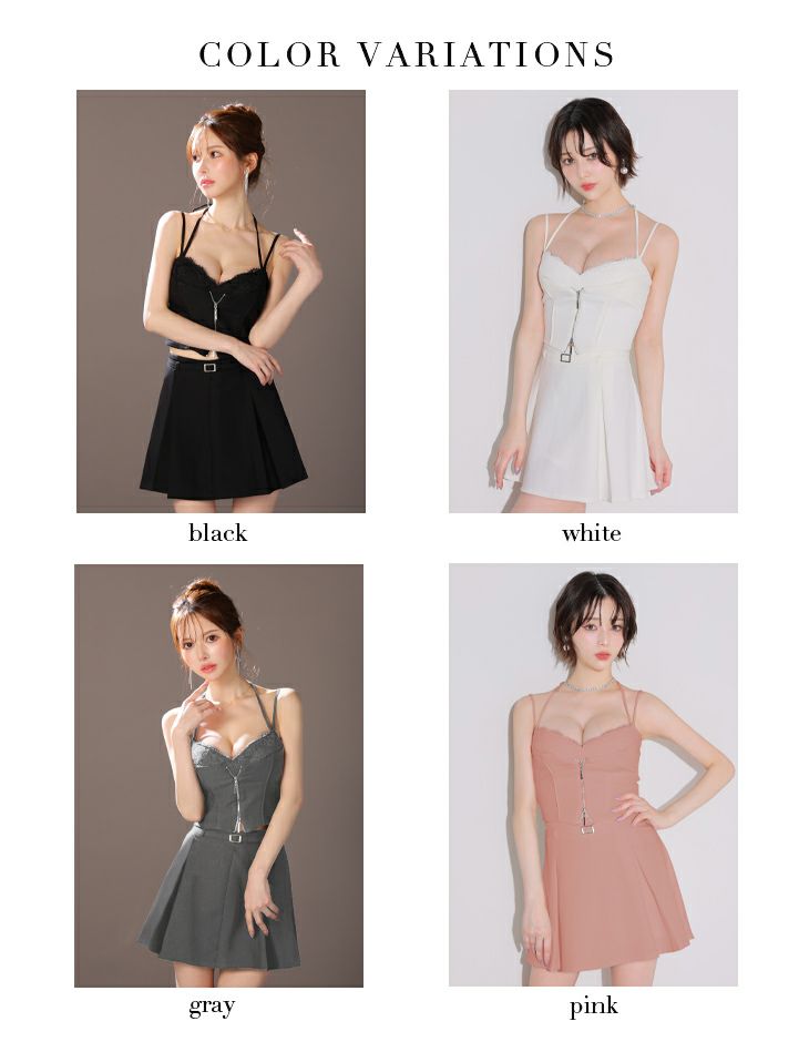 Glossy ローブドフルールグロッシー フロントレースセットアップフレアミニキャバドレス gl4120