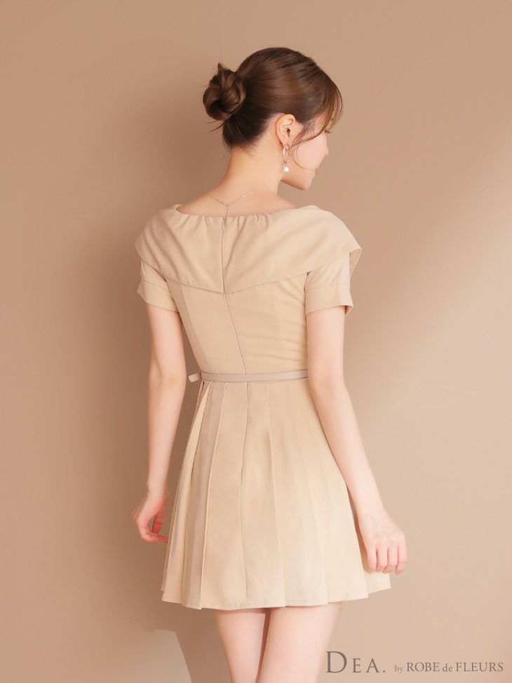 DEA. ディア バイ ローブドフルール オフショルカットベルトフレアミニキャバドレス de3391-c