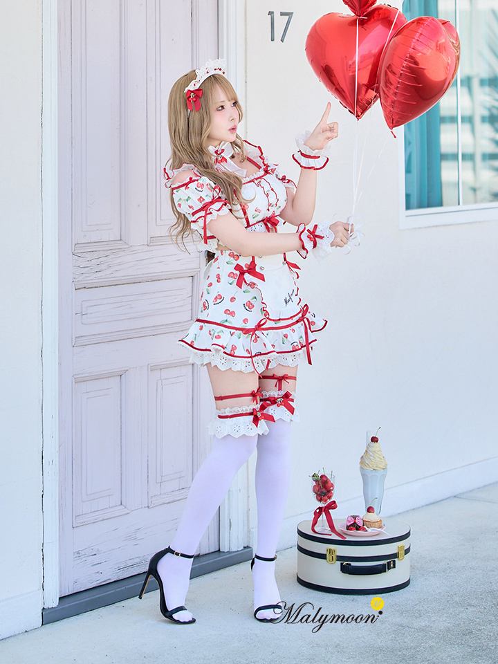 【8点セット】Malymoon マリームーン ホイップチェリーデザートメイド レッド ml10226