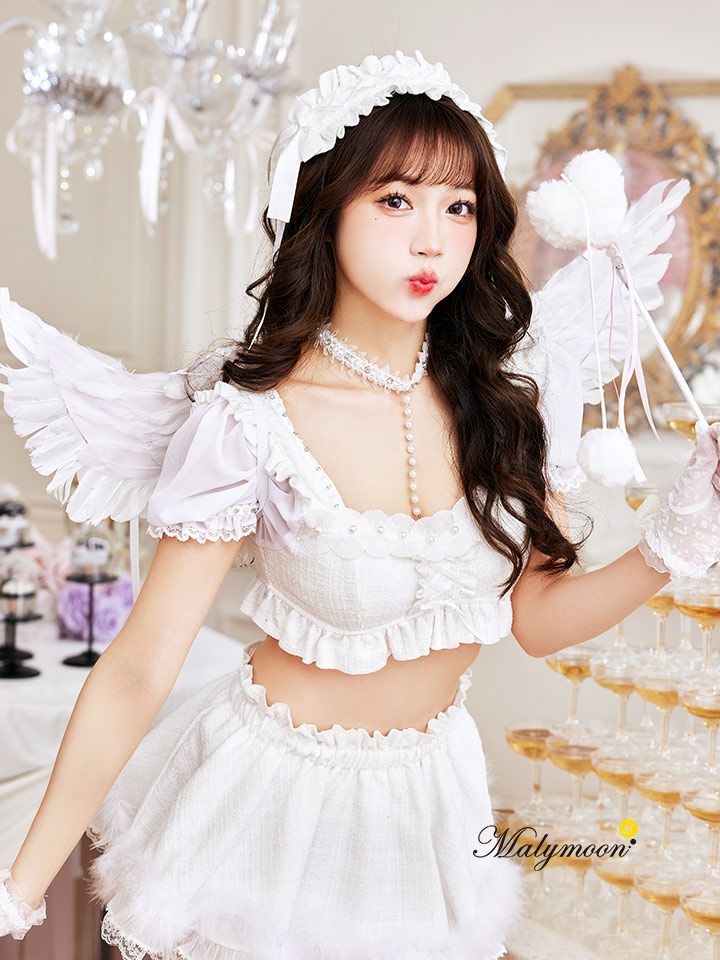 【7点セット】Malymoon マリームーン エレガンスツイードホワイトエンジェル ホワイト ml9999-2