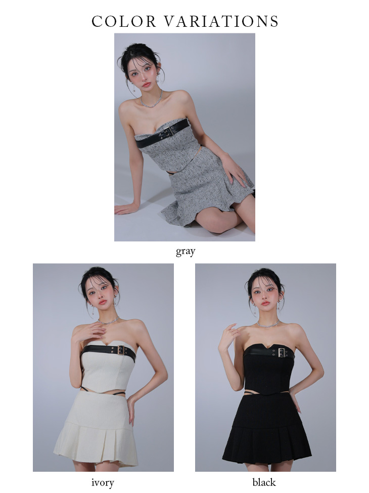 Glossy ローブドフルールグロッシー ベルトトップスセットアップフレアミニキャバドレス gl3393-c