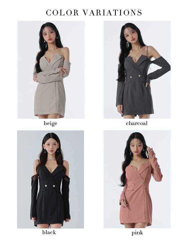 Glossy ローブドフルールグロッシー 2wayオフショルテーラードタイトミニキャバドレス gl3933-c