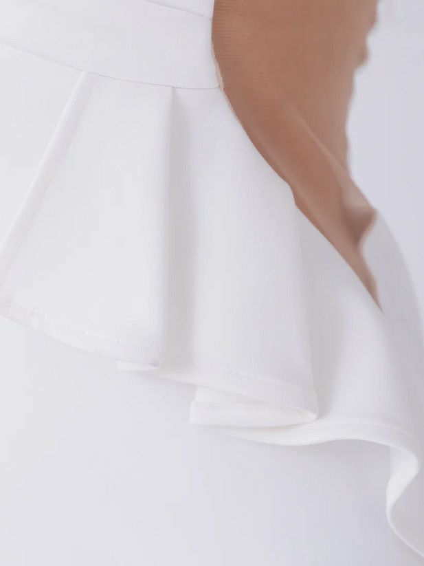 AngelR エンジェルアール バストビジューフリルタックメッシュタイトマイクロミニドレス ar25846