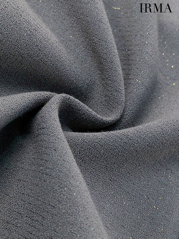 IRMA イルマ ワンカラー/オフショル/フリル/リボン/フロントジップ/パールチャーム/タイト ミニドレス ir55087-c