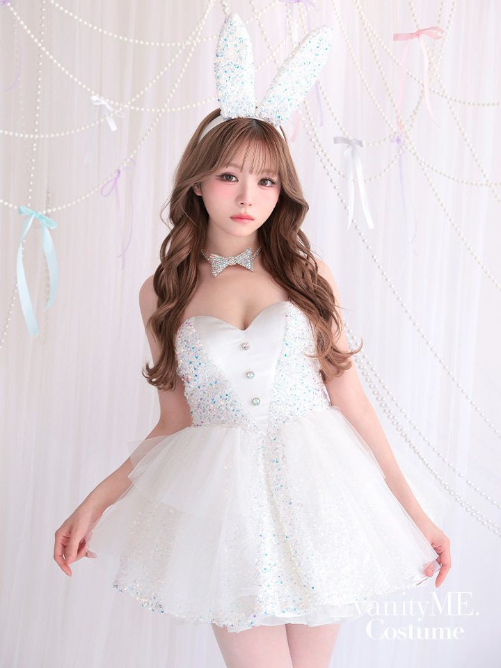 【2点セット】diamond jewelry bunny ダイアモンドジュエリーバニー スカート ホワイト vcsbn-250238-1