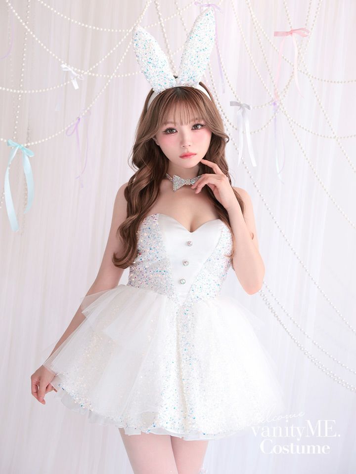 【2点セット】diamond jewelry bunny ダイアモンドジュエリーバニー スカート ホワイト vcsbn-250238-1