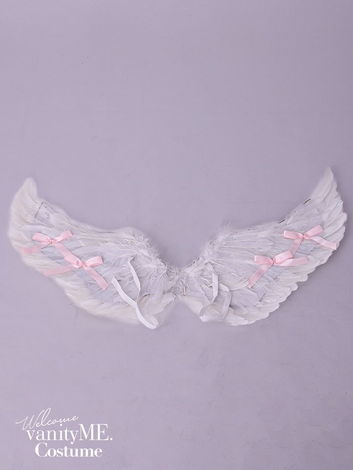 リボン付き 天使羽 ホワイト・ブラック vcsit-256601