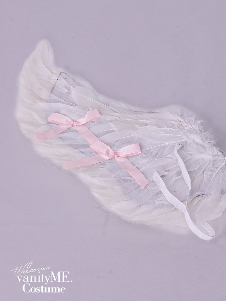 リボン付き 天使羽 ホワイト・ブラック vcsit-256601