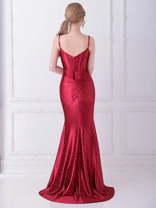 AngelR エンジェルアール カーヴィーラインタックビジュータイトロングドレス ar25239-ks