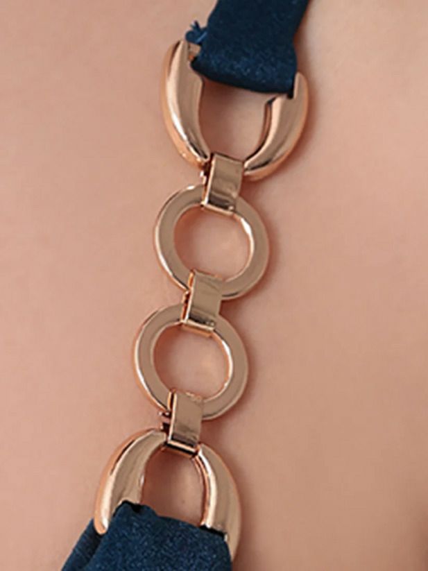 Veautt ヴュート ショルダーチェーンフリルタックタイトミディアムドレス vt022521