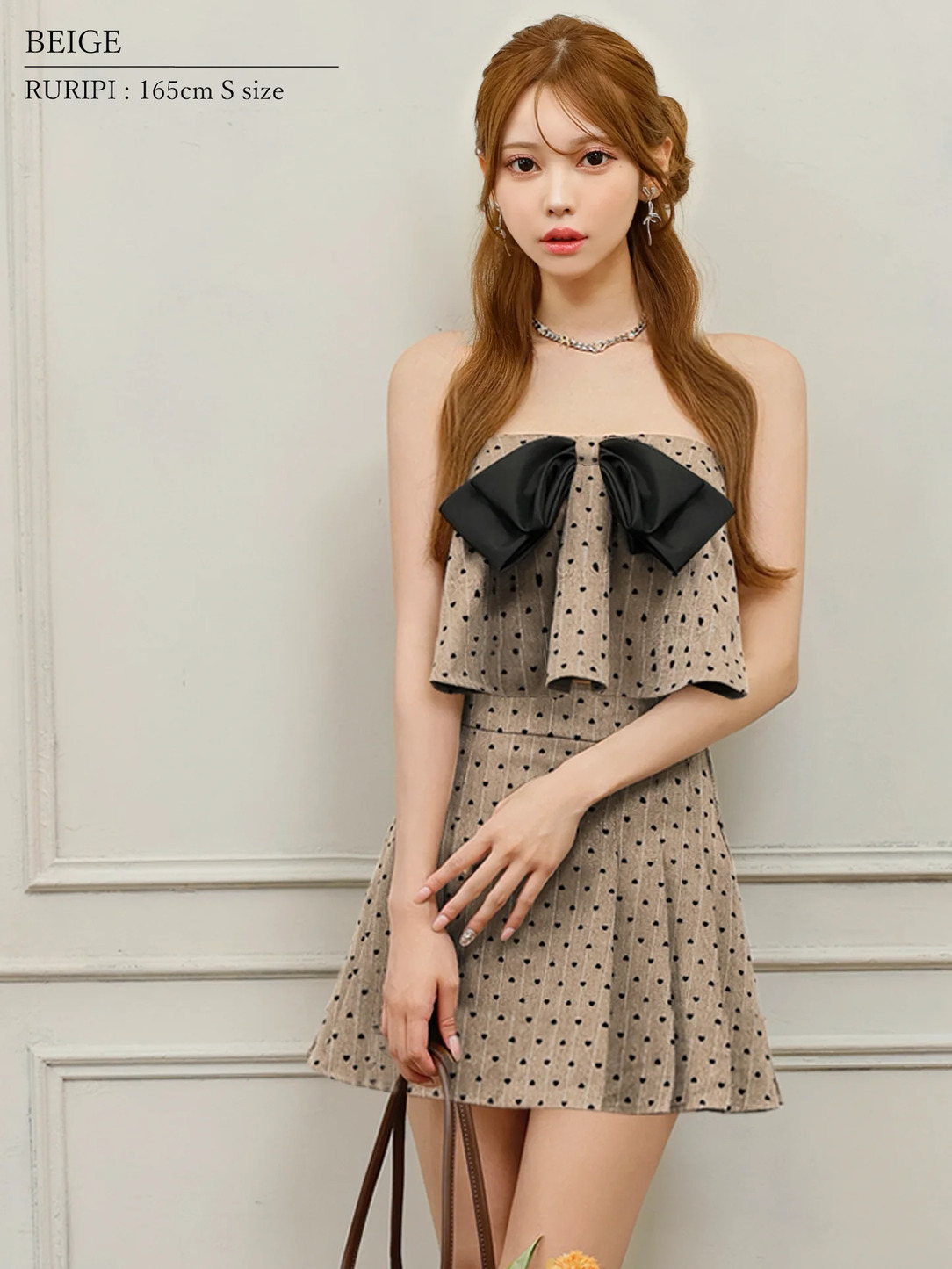 AngelR エンジェルアール ベアトップビックリボンハートドットセパレートマイクロフレアミニドレス ar25849