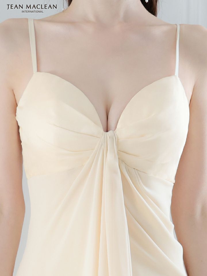 JEAN MACLEAN ジャンマクレーン シフォン/キャミソール/アシンメトリー/ミモレ丈/ミディアムドレス ワンピース ja51853