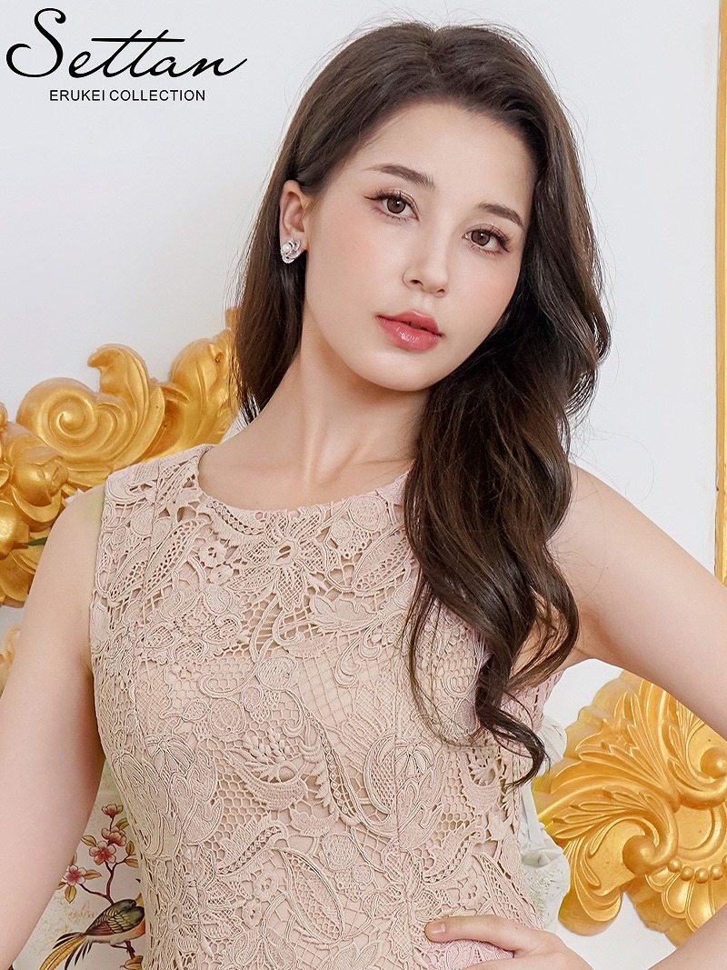 ERUKEI エルケイ ケミカルレース・総レース・Aライン・フレア・ミニドレス・ワンピース ek-s25088