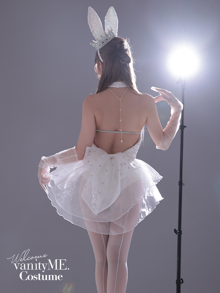 【3点セット】diamond jewelry bunny ダイアモンドジュエリーバニー ハイレグ [ブラック/ホワイト] vcsbn-250240-all