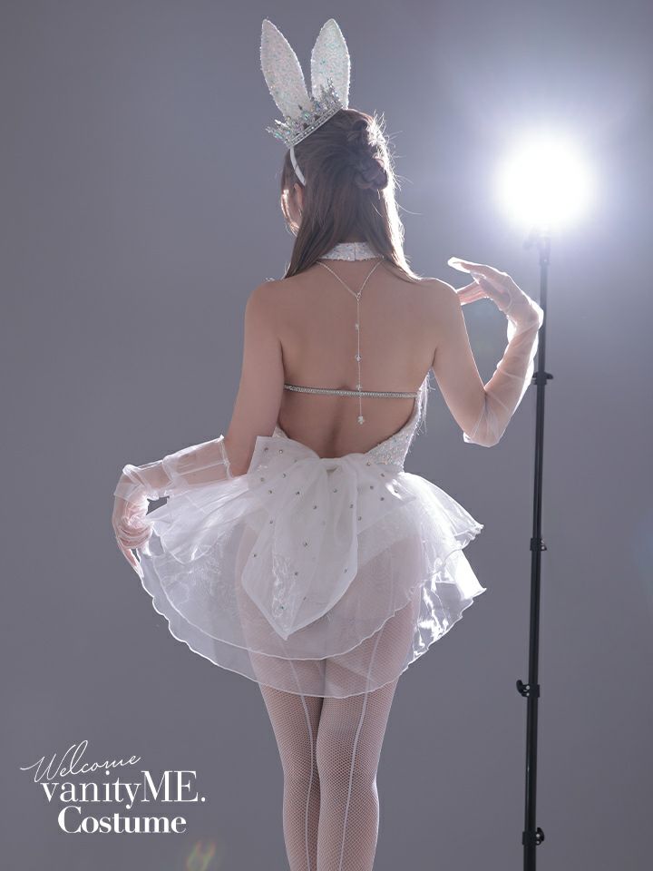 【3点セット】diamond jewelry bunny ダイアモンドジュエリーバニー ハイレグ [ブラック/ホワイト] vcsbn-250240-all