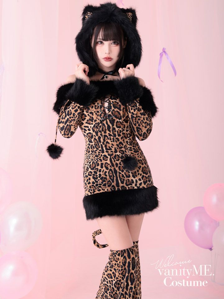 【3点セット】Fluffy Wild Party Animal - Leopard Ver. フラッフィー・ワイルド・パーティー・アニマル - レオパード バージョン vcsot-250231