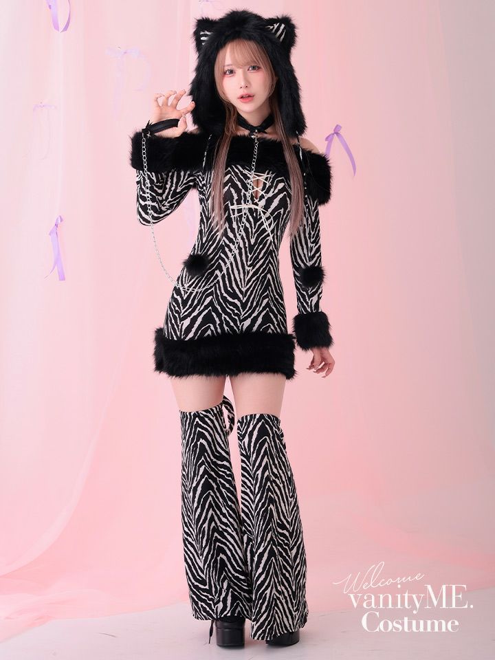 【3点セット】Fluffy Wild Party Animal - Zebra Ver. フラッフィー・ワイルド・パーティー・アニマル - ゼブラ バージョン vcsot-250231-2