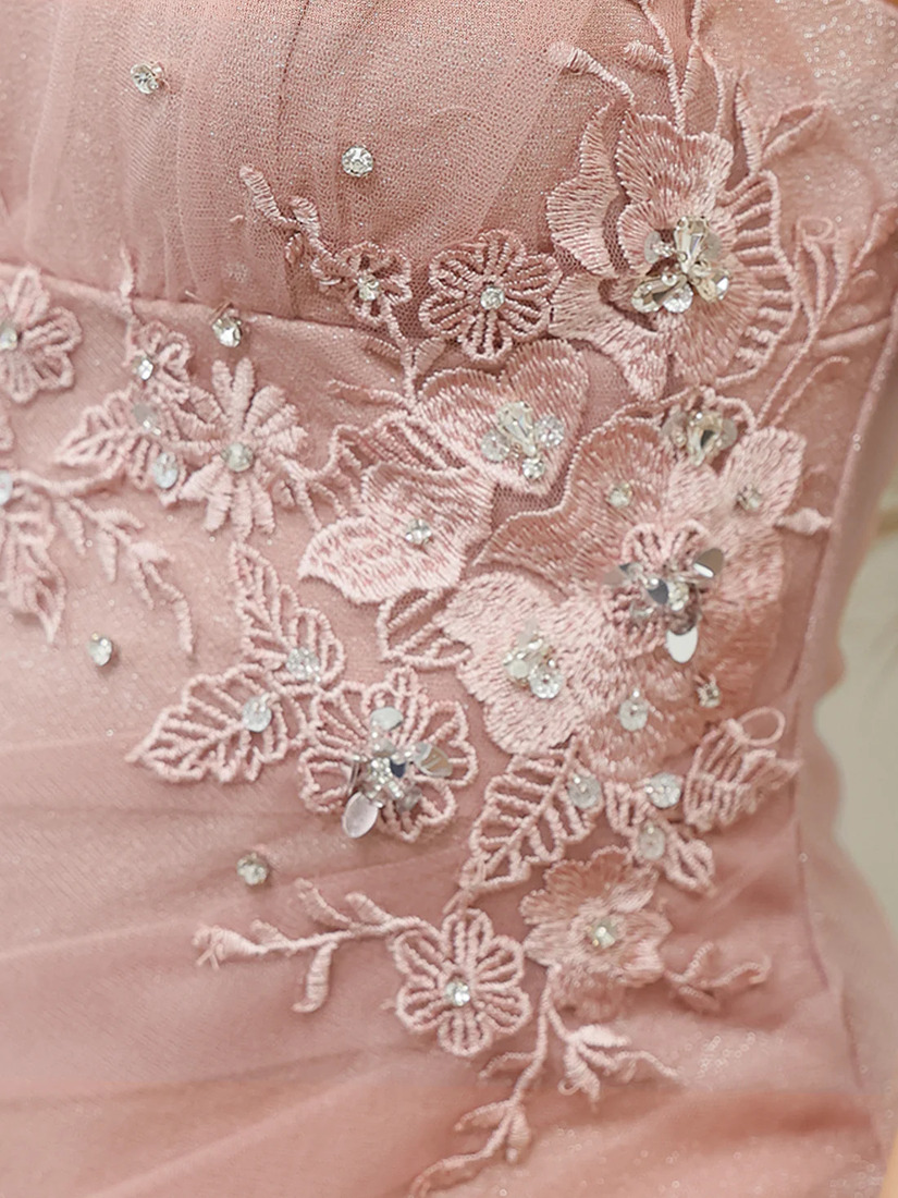 AngelR エンジェルアール ショルダーリボンメッシュシアーウエストタックビジューマイクロミニタイトミニドレス ar25853