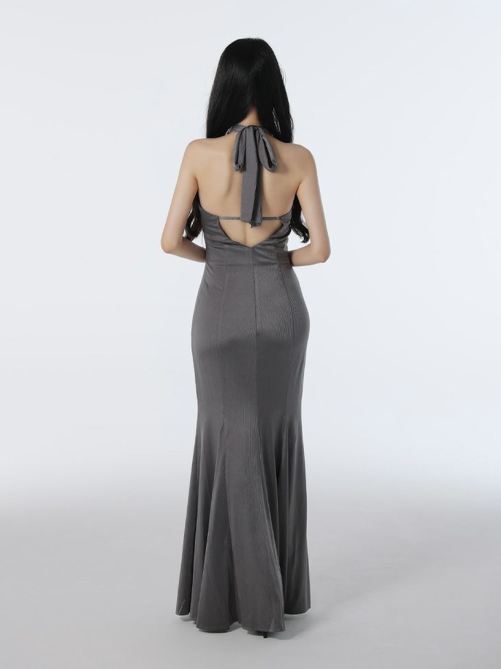 Glossy ローブドフルールグロッシー 【XS～Lサイズあり】サテンバストビジューロングキャバドレス gl3948-c