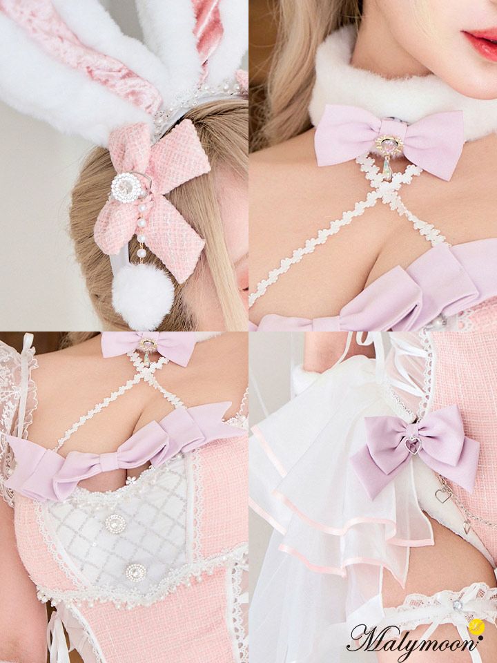 【8点セット】Malymoon マリームーン ベルチュールツイードバニー mlcs25099