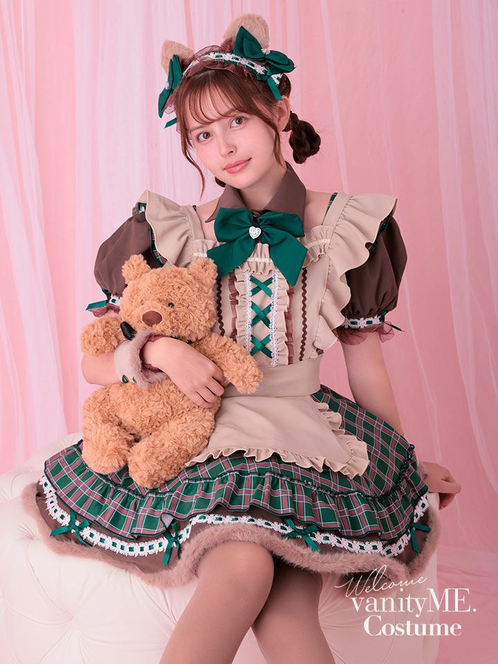 マリームーン ロココチェックアニマルメイド グリーン mlcs2510295
