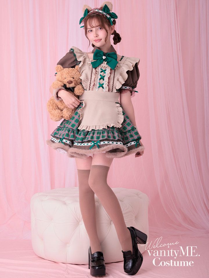 マリームーン ロココチェックアニマルメイド グリーン mlcs2510295
