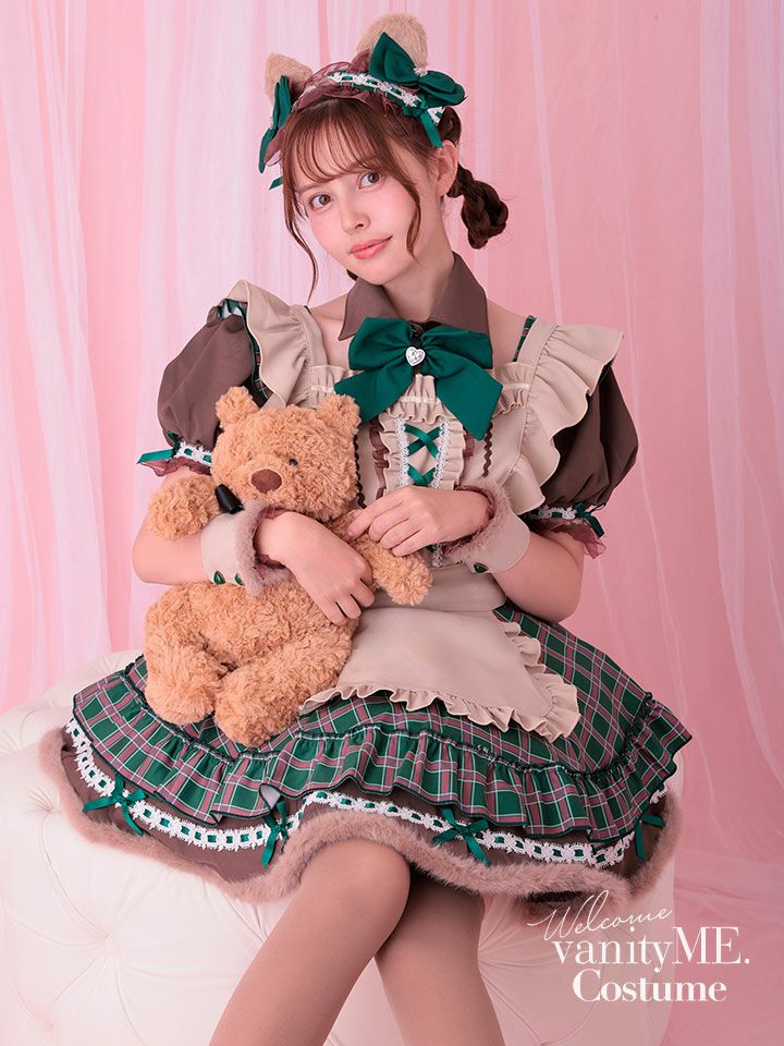 マリームーン ロココチェックアニマルメイド グリーン mlcs2510295