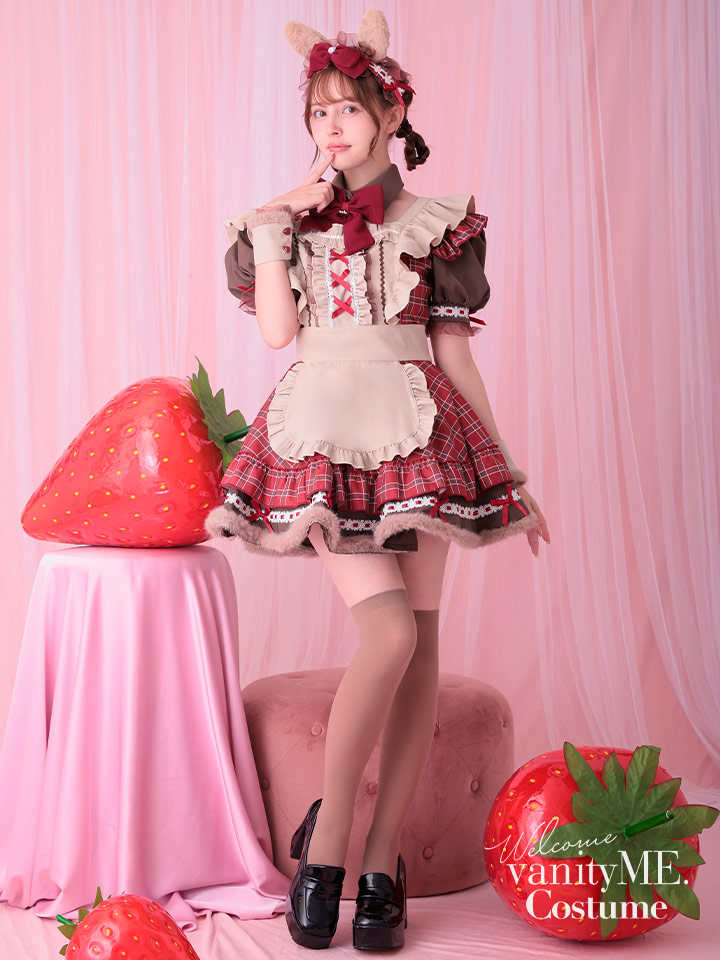 Malymoon マリームーン ロココチェックアニマルメイド レッド mlcs2510294