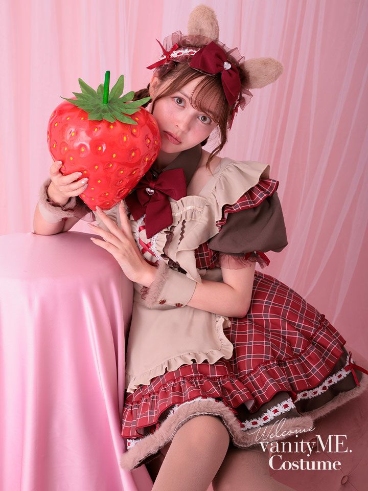 Malymoon マリームーン ロココチェックアニマルメイド レッド mlcs2510294