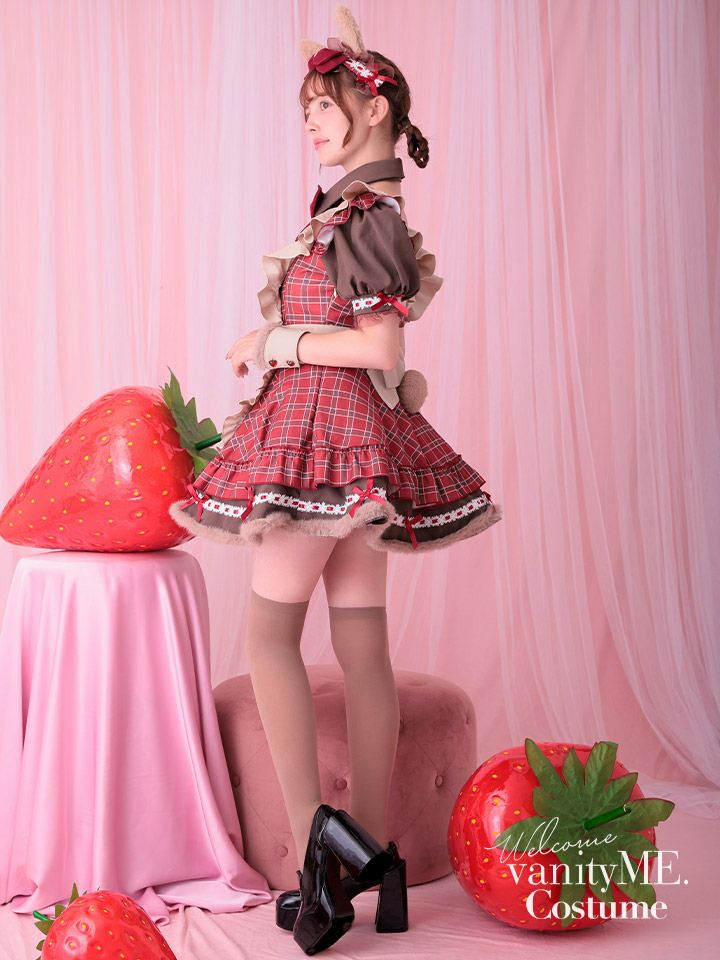 Malymoon マリームーン ロココチェックアニマルメイド レッド mlcs2510294