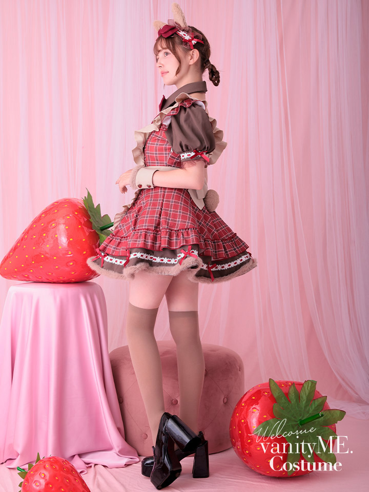 Malymoon マリームーン ロココチェックアニマルメイド レッド mlcs2510294
