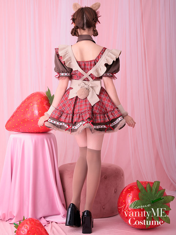 Malymoon マリームーン ロココチェックアニマルメイド レッド mlcs2510294