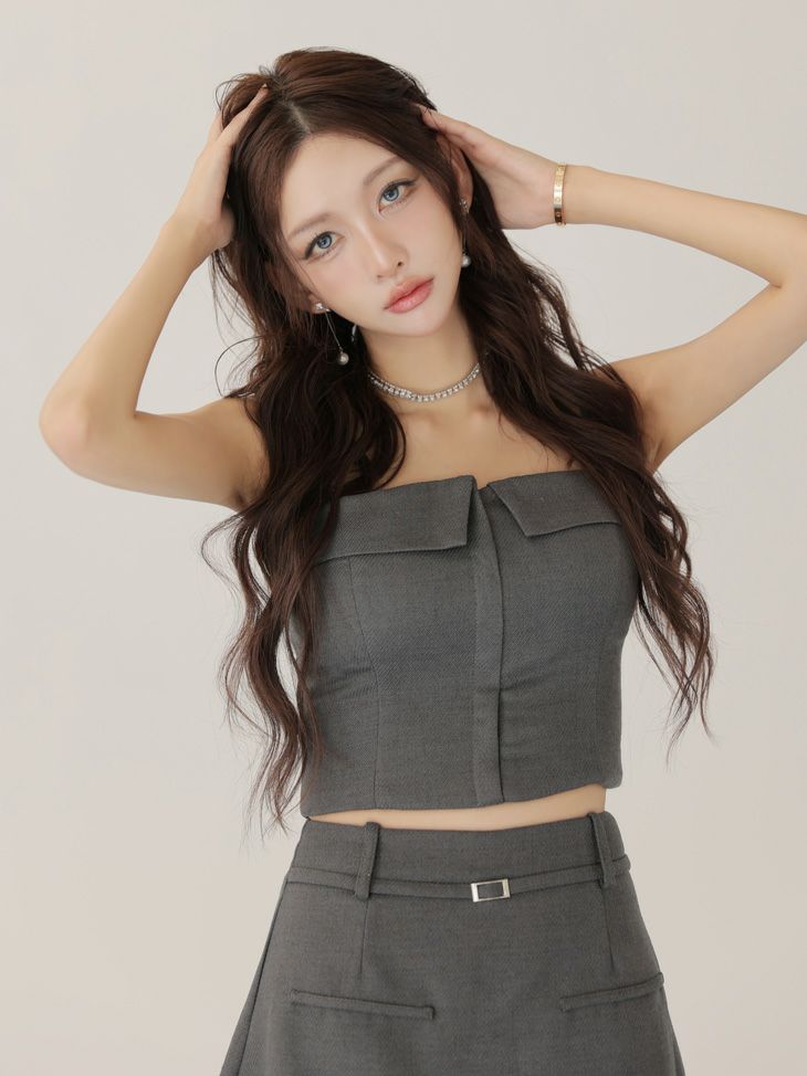 Glossy ローブドフルールグロッシー 【XSサイズあり】ツイルフロントファスナーセットアップミニキャバドレス gl4317