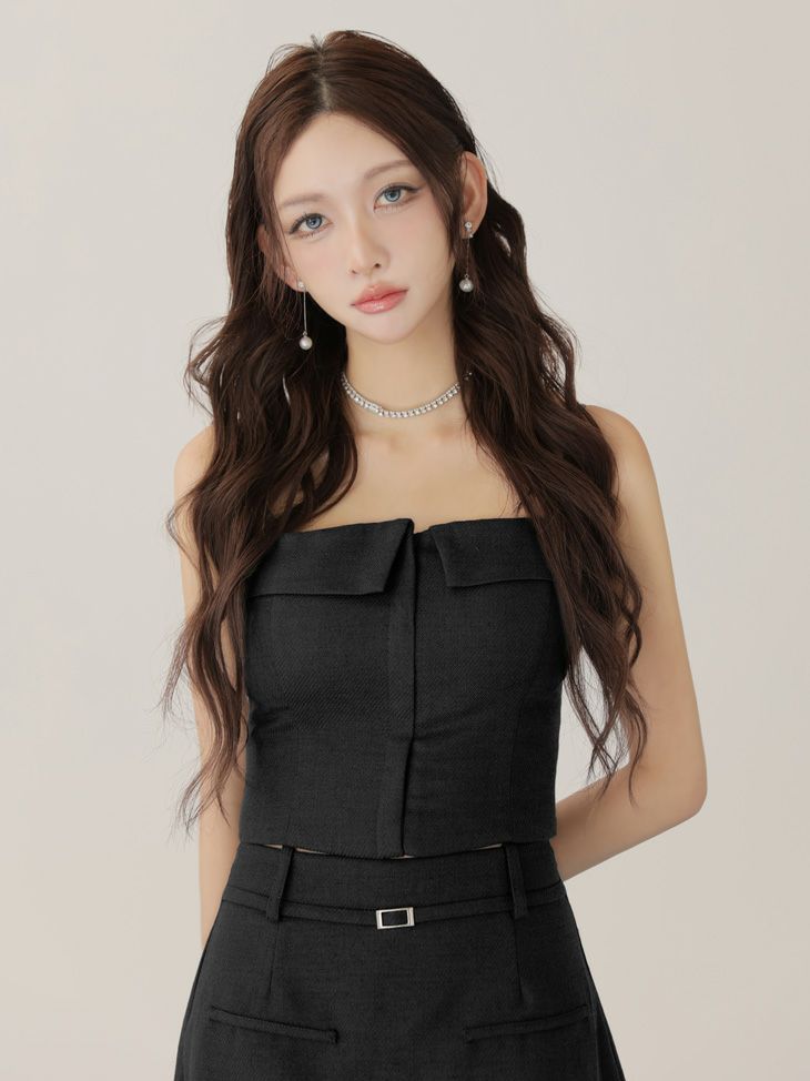 Glossy ローブドフルールグロッシー 【XSサイズあり】ツイルフロントファスナーセットアップミニキャバドレス gl4317