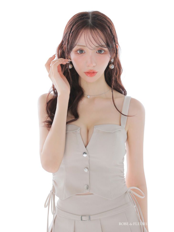 Glossy ローブドフルールグロッシー 【XSサイズあり】サイドドロストプリーツフレアミニキャバドレス gl4112-c