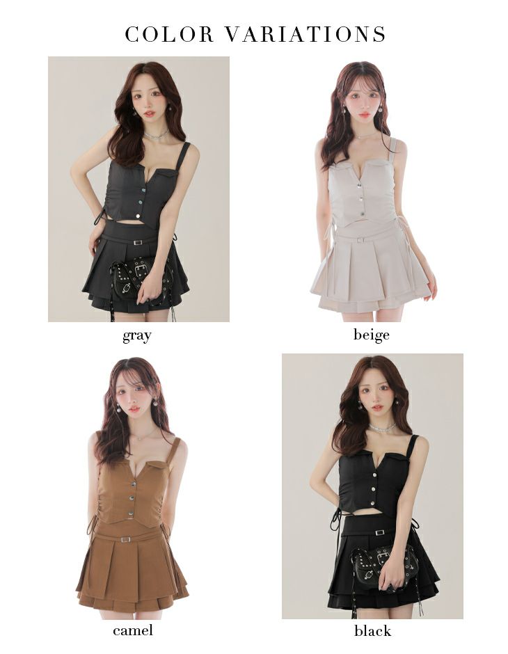 Glossy ローブドフルールグロッシー 【XSサイズあり】サイドドロストプリーツフレアミニキャバドレス gl4112-c