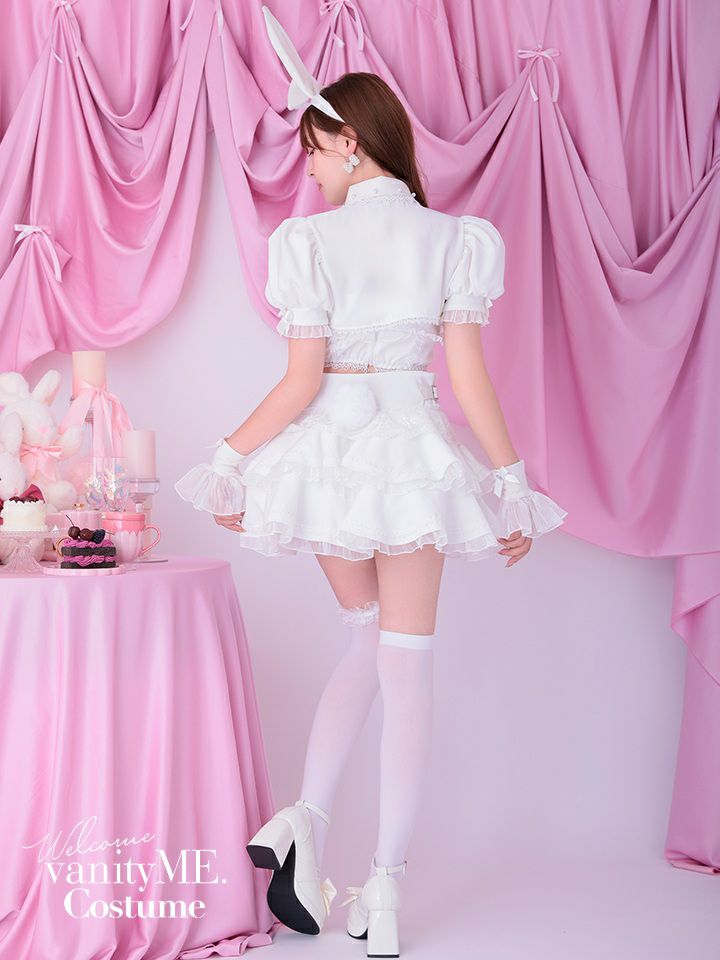 【9点セット】 vanityME. × Malymoon シャンデリアレースバニー ホワイト mlcs25037-1