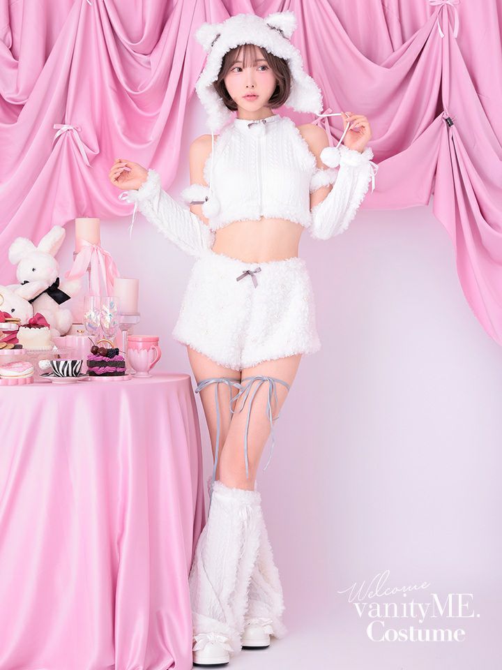 【8点セット】 vanityME. × Malymoon ファリーニットキャット ホワイト mlcs25038-2