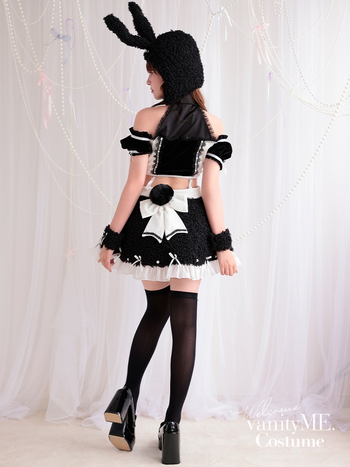 【8点セット】 vanityME. × Malymoon ふわふわホイップバニーメイド ブラック mlcs25041-1